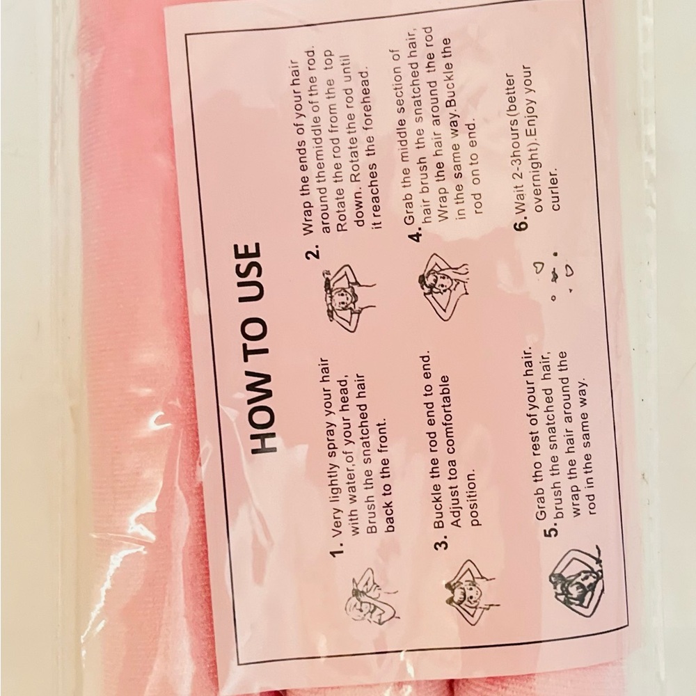 Sleep-In Hair Rollers – Soft Pink – Heatless Curls (NEW!)